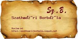 Szathmári Borbála névjegykártya